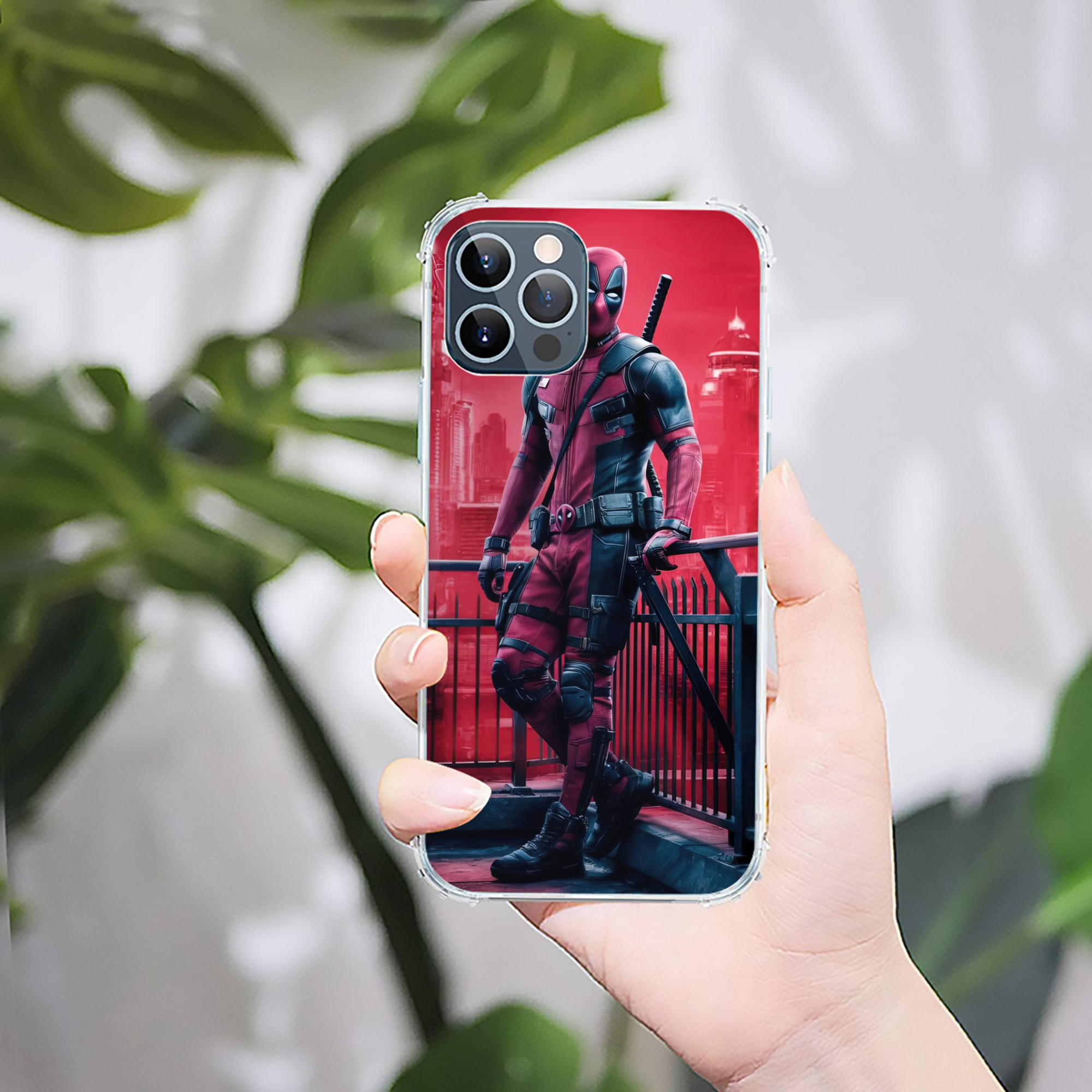 （画像用） Deadpool デッドプール 【iPhone 12シリーズ対応】透明スマホケース（クリアソフトケース）